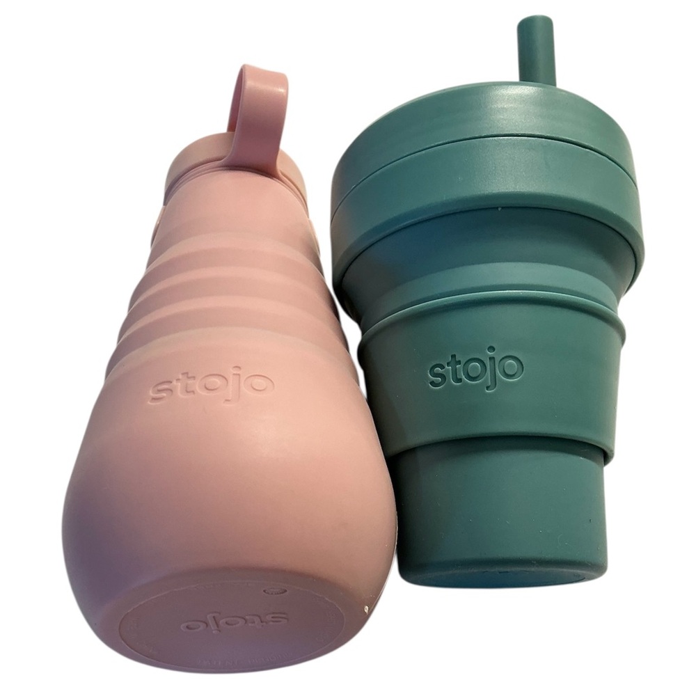 Stojo Collapsible Cup Set - Pink and Teal